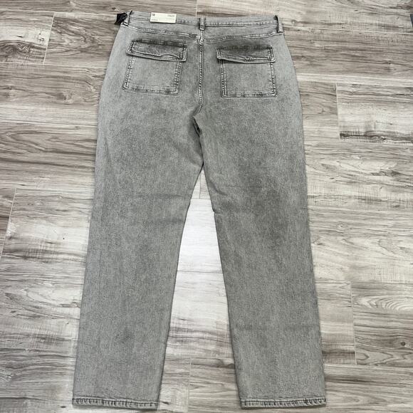 a.n.a High Rise Slim Straight Leg Fitted hip & Thigh Olive Taupe Jeans Size 18 - Picture 2 of 11